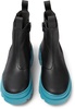 Black leather Chelsea boots for kids