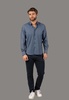 navy white box shirt