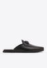 Gancini Leather Flat Mules