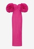 Crystallise Off-Shoulder Plisse Gown