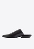 River Leather Lace-Up Flat Mules