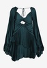 Jeffcott Satin Plisse Mini Dress