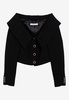 Single-Breasted Off-Shoulder Blazer