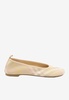 Checked Knit Ballet Flats
