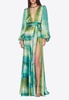 Carmen Coastal V-neck Maxi Dress