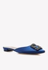 Hangisimuflat Crystal Buckle Flat Mules
