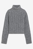 Turtleneck Knitted Wool and Mohair Sweater