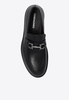 Gancini Plaque Leather Loafers