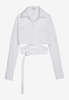 Crossover Poplin Long-Sleeved Shirt
