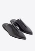 River Leather Lace-Up Flat Mules