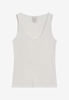 Logo Embroidered Ribbed Tank Top