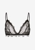 Semi-Sheer Lace Bra with Trims