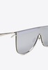 Mask-Framed Metal Sunglasses