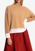 Crewneck Cashmere Two-Tone Sweater