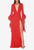 Geisha Feather-Trimmed Gown