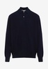 Wool Long-Sleeved Polo Sweater