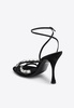 Keira 105 Satin Sandals with Gemstone Embellishments