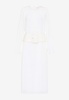 Cathedra Belted Plisse Midi Dress