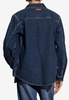 Slogan Print Denim Shirt