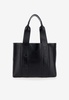 Medium Woody Leather Tote Bag
