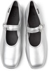 Silver Leather Shoes for Women.