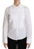 Dolce & Gabbana  White Collared Long Sleeve Polo Shirt
