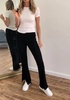 anywhere high rise slit pant in black