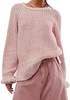 chucky knit soft oversized sweater in rouge pink