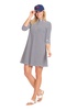 kingsley dress in navy & white stripe