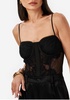 riona corset bodysuit in black