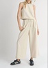 past midnight woven tank top in cream