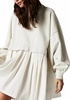 eleanor sweatshirt mini dress in ivory