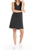 calla v neck tank dress in black