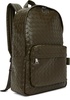 Khaki Medium Intrecciato Backpack