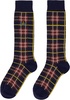 Navy Tartan Socks