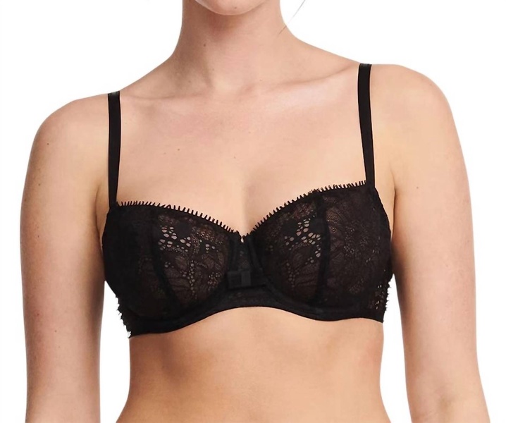 merci demi cup bra in black