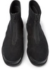 Black Textile Mid Boots for Men.