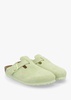 Boston Faded Lime Suede Leather Clogs