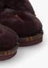 Eliza Brown Cross Over Faux Fur Slippers