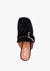 Memphis Black Suede Block Heel Mules
