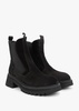 Taro Black Suede Combat Boots