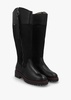 Ingrid Black Leather Knee High Boots