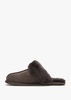 Brown Double-Face Sheepskin Closed Mule Slippers