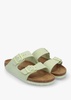 Arizona Faded Lime Suede Two Bar Mules