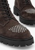 Abode Brown Suede Embellished Ankle Boots