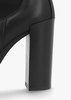 Ablush Black Leather Platform High Heel Ankle Boots