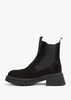 Taro Black Suede Combat Boots
