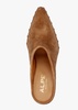 Antwerp Tan Suede Western Stacked Heel Backless Mules