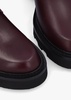 Arose Burgundy Leather Double Buckle Ankle Boots