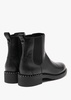 Fancy Black Leather Chelsea Boots